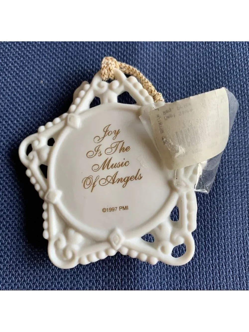 PRECIOUS MOMENTS 3-D vintage angel ornaments set/3